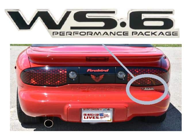 Emblem:Trans Am 96-02 Rear Bumper WS6 - BLACK